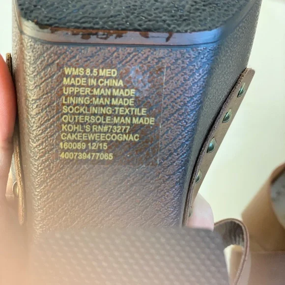 Candie's Brown Platform Shoes with Criss-Cross Straps Vintage - Picture 8 of 15